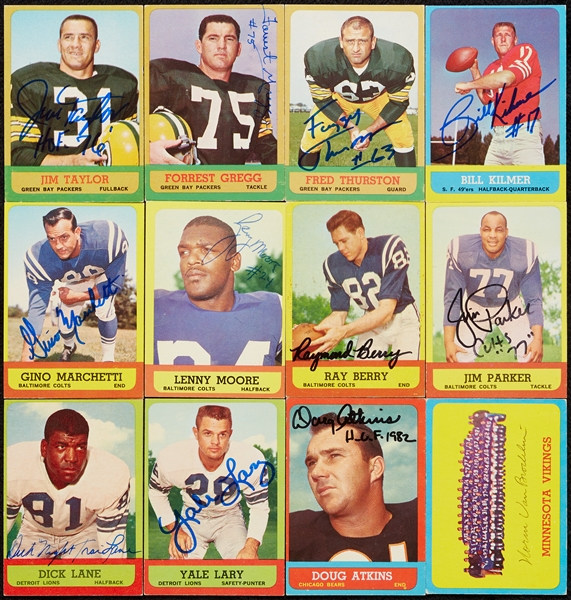 Signed 1963 Topps Football Group (89)