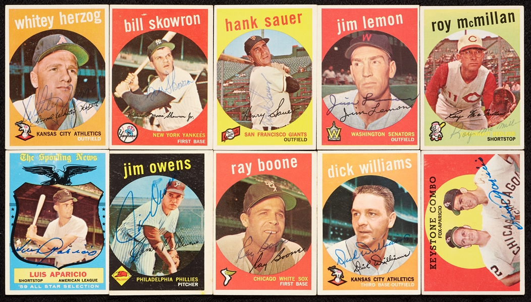 Signed 1959 Topps Baseball Card Group (179)