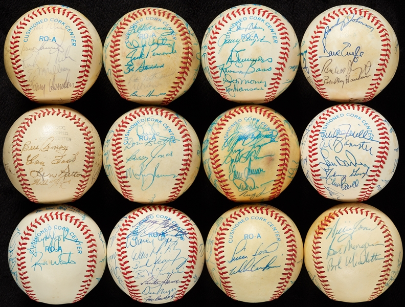 Early 1980s Team-Signed Baseballs Group with 1982 Brewers (12)
