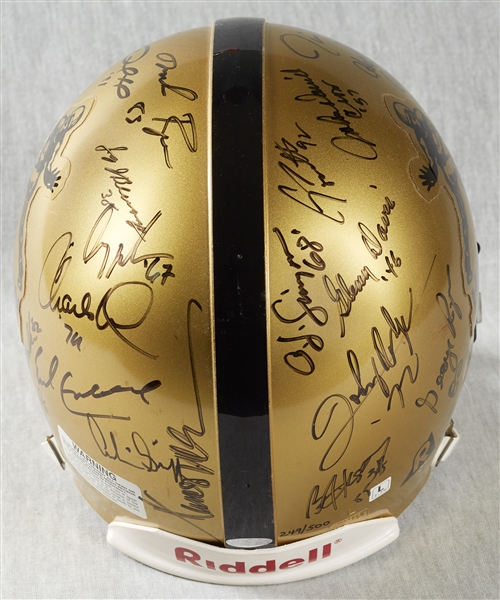 Heisman Trophy Winners Signed Full-Size Gold Helmet (249/500) (28) (Steiner)