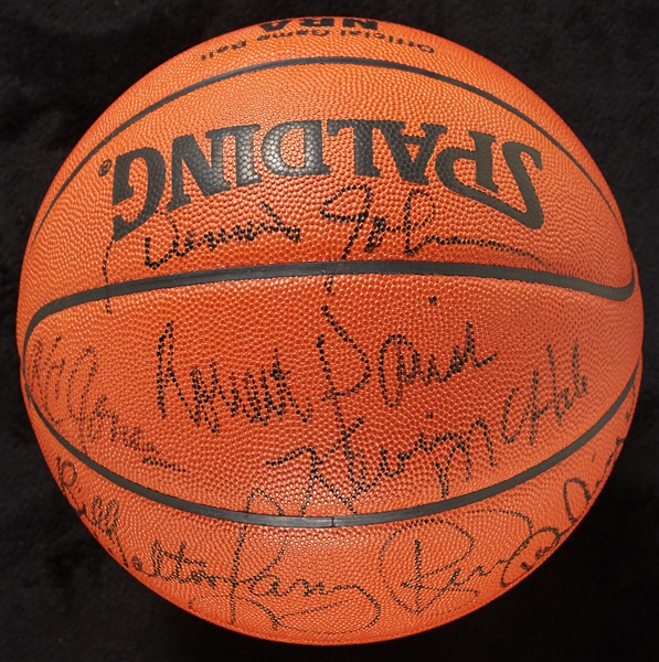 1985-86 Boston Celtics NBA Champs Team-Signed Basketball (7) (UDA)