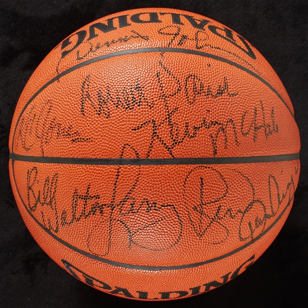 1985-86 Boston Celtics NBA Champs Team-Signed Basketball (7) (UDA)