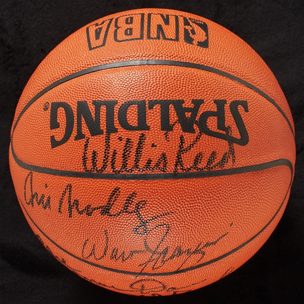 1972-73 New York Knicks NBA Champs Team-Signed Basketball (6) (UDA)