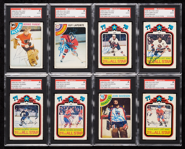 Signed 1978-79 O-Pee-Chee Group with Bobby Orr (121)