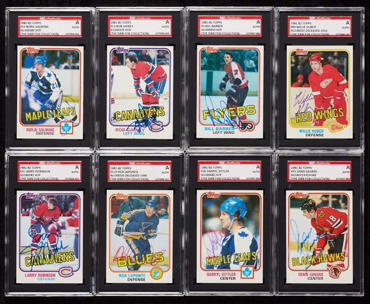 Signed 1981-82 Topps Group with (2) Wayne Gretzky (171)