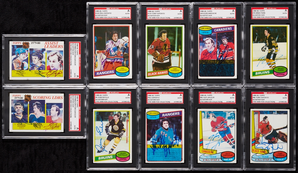 Signed 1980-81 Topps Group with Gretzky (238)