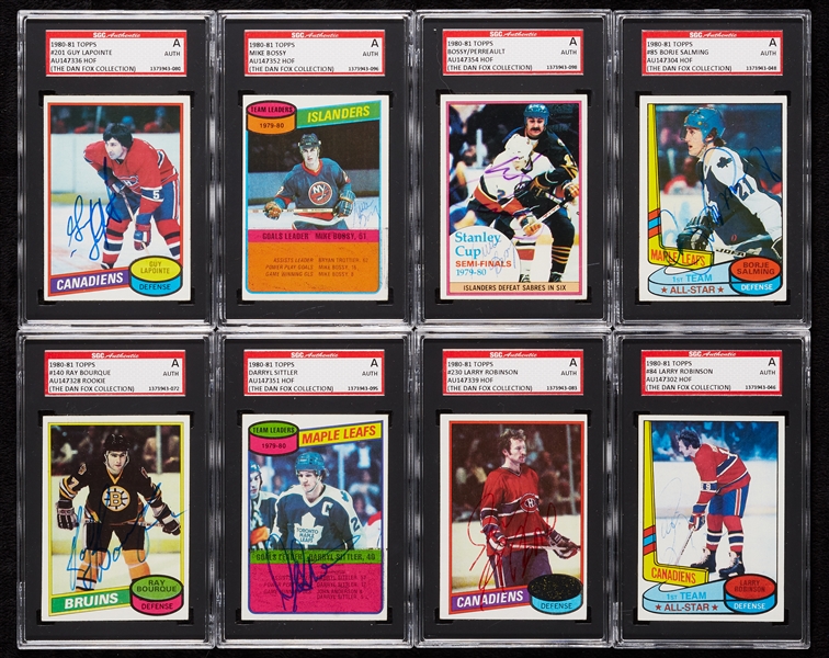 Signed 1980-81 Topps Group with Gretzky (238)