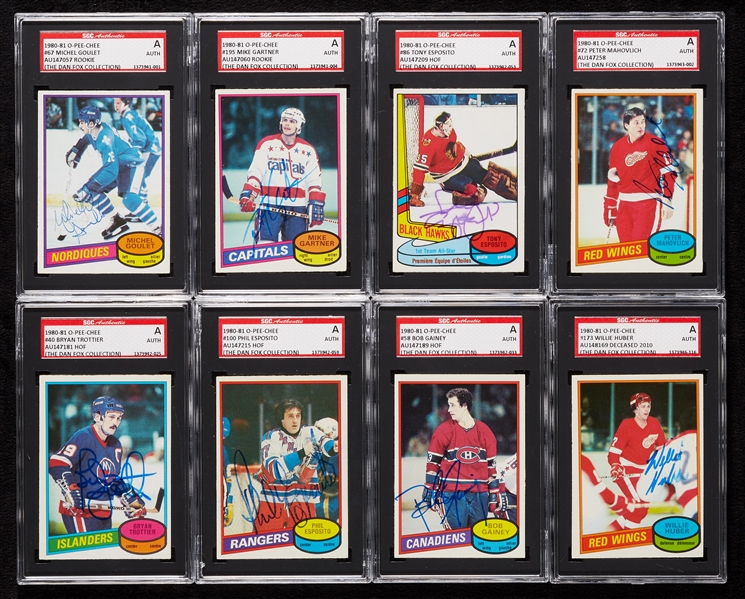 Signed 1980-81 O-Pee-Chee Group (241)