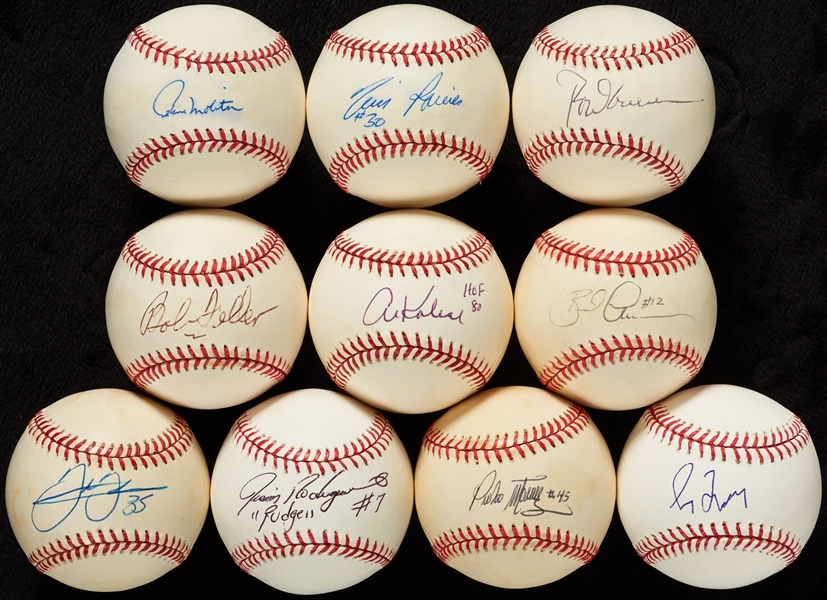 HOFer Single-Signed Baseball Group (18)