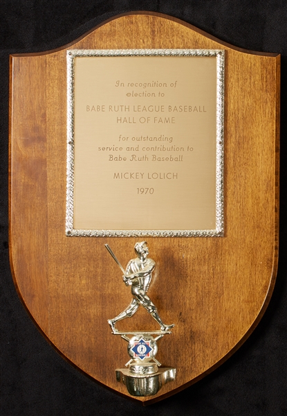 1970 Babe Ruth League Baseball Hall of Fame Award Presented to Mickey Lolich