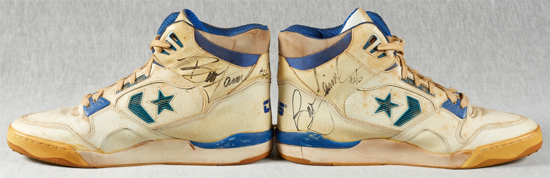 Bill Laimbeer Game-Used & Signed Shoes Pair (2) (BAS)