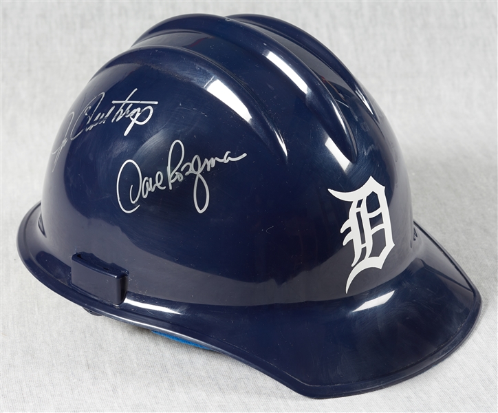 Multi-Signed Detroit Tigers Groundbreaking Construction Helmet (5) (Oct. 29, 1997)