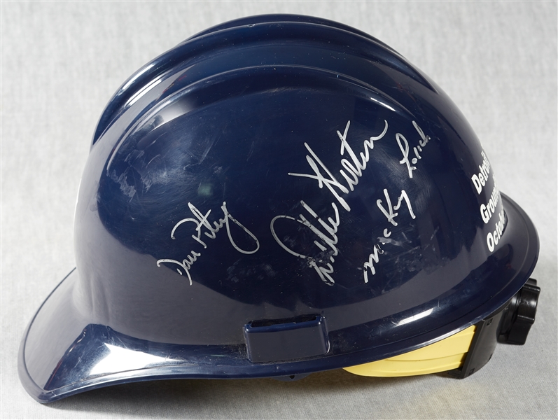 Multi-Signed Detroit Tigers Groundbreaking Construction Helmet (5) (Oct. 29, 1997)