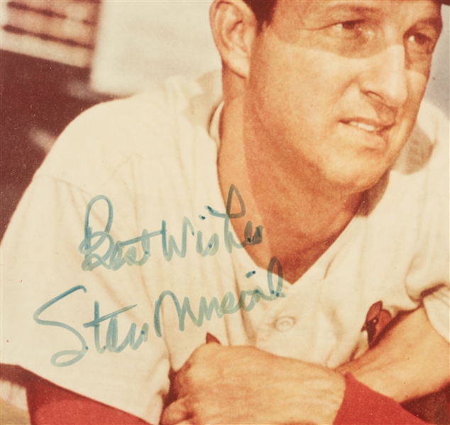Stan Musial Signed Cardinals Jersey & Photo in Frame (BAS)