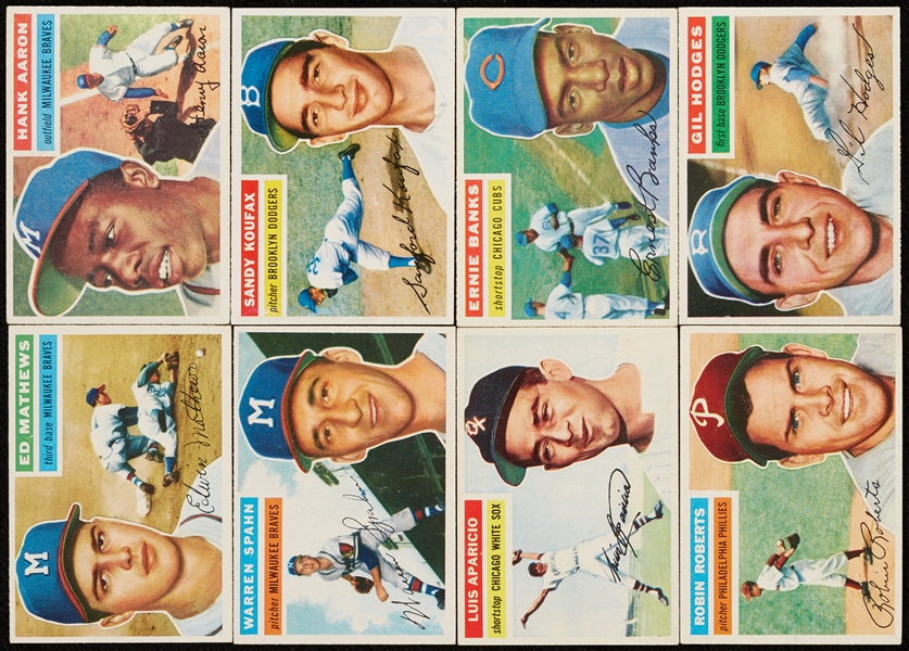 High-Grade 1956 Topps Baseball Hall of Famers and Stars, Killer Koufax (14)