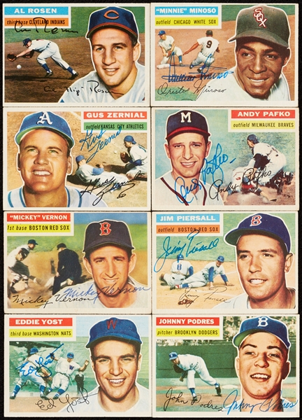 Signed 1956 Topps Baseball Minor Stars & Commons Group (32)