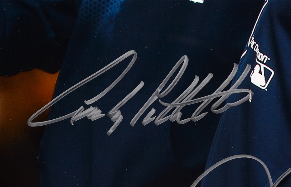 Derek Jeter, Mariano Rivera & Andy Pettitte Multi-Signed 16x20 Framed Photo (40/442) (MLB) (Steiner)