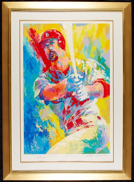 Mark McGwire Signed LeRoy Neiman Serigraph in Frame (19/509)
