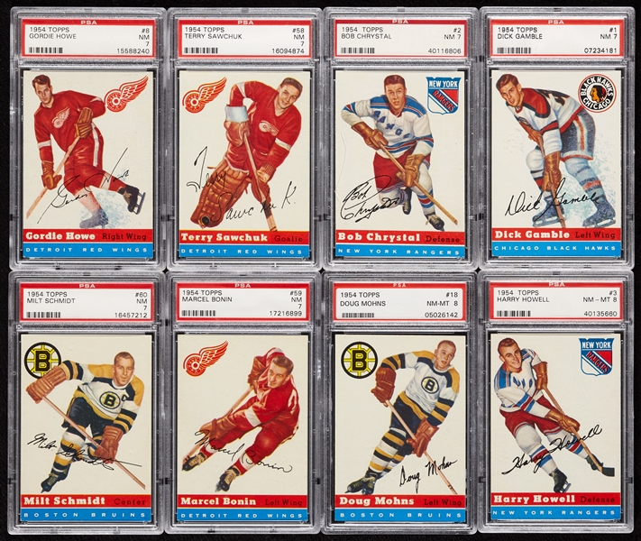 1954 Topps Hockey PSA-Graded Complete Set - PSA Set Registry No. 20 (60)