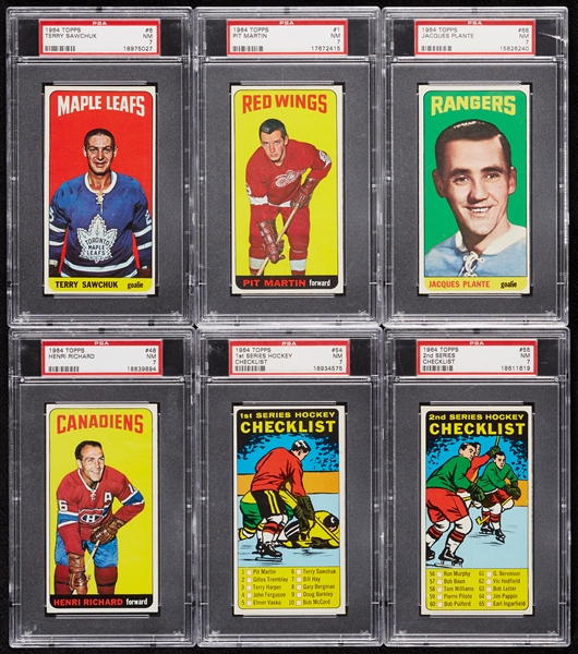 High-Grade 1964 Topps Hockey ‘Tall Boys’ PSA-Graded Set - PSA Set Registry No. 17 (110)