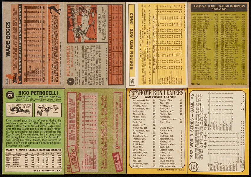 1961-90 High-Grade Boston Red Sox Team Sets Group (29 sets, 780 cards)