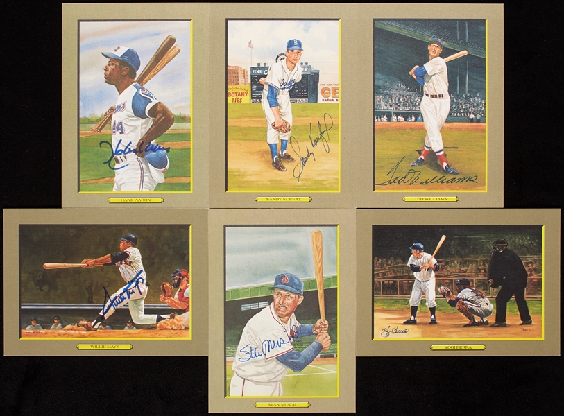 Perez-Steele HOF Greatest Moments Set with Autographs Including Williams, Koufax, Aaron, Mays (65)