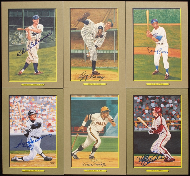 Perez-Steele HOF Greatest Moments Set with Autographs Including Williams, Koufax, Aaron, Mays (65)