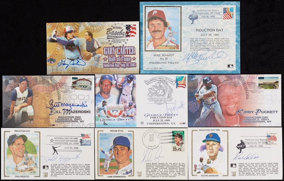 Signed FDC & Cards Group with Puckett, Brett, Rizzuto (53)