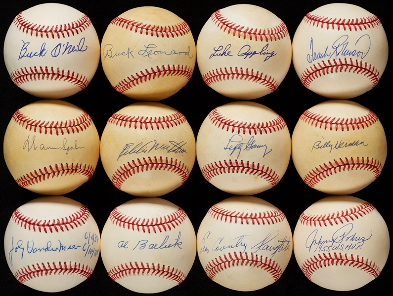 HOFers & Deceased Single-Signed Baseballs Group (54)
