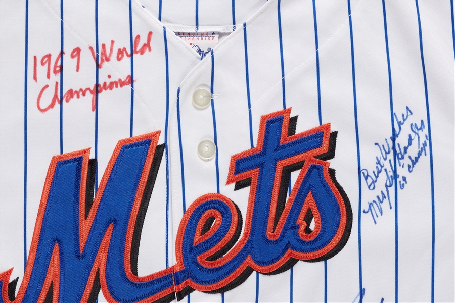 1969 New York Mets Team-Signed Reunion Jersey (31) (BAS)