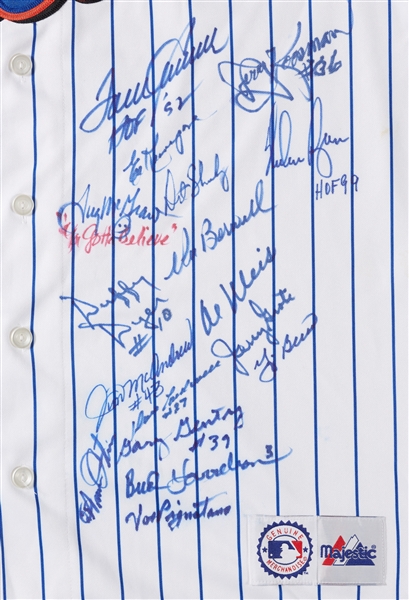 1969 New York Mets Team-Signed Reunion Jersey (31) (BAS)