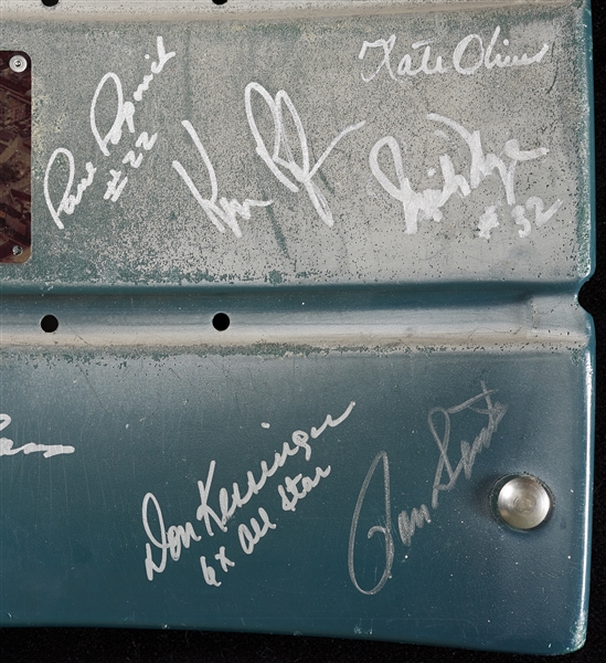 1969 Chicago Cubs Multi-Signed Wrigley Field Seatback (12) (PSA/DNA)