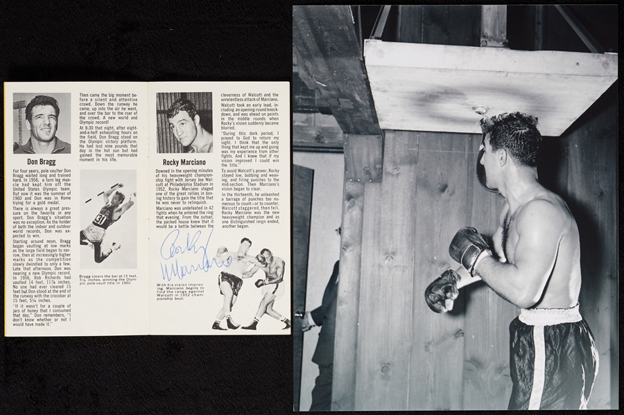 Rocky Marciano Signed Great Moments In Sports Page in Booklet (PSA/DNA)
