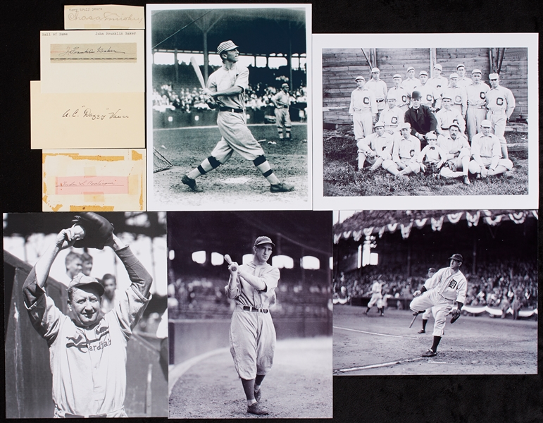 Home Run Baker, Charles Comiskey, Dazzy Vance & Mickey Cochrane Cut Signatures (4) (BAS)