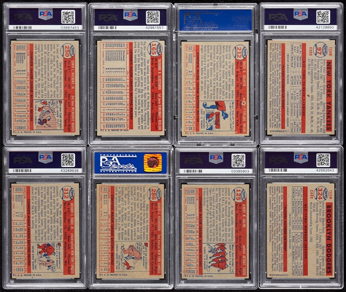High-Grade 1957 Topps Baseball PSA-Graded Complete Set - PSA Set Registry No. 65 (407)