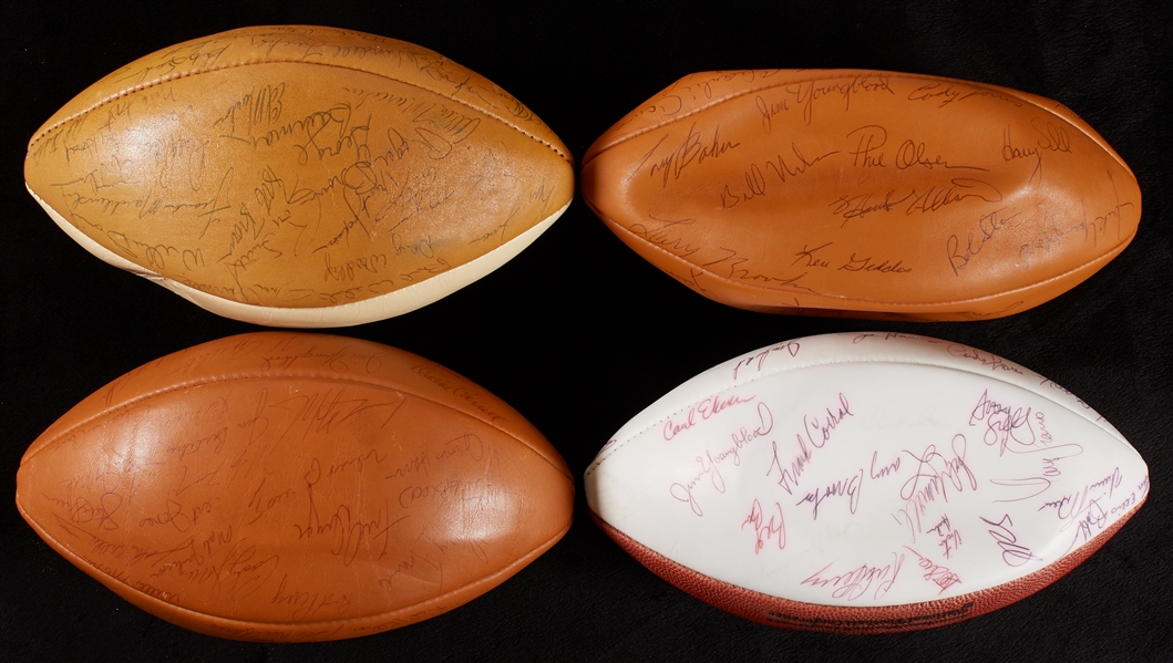 1969, 1974, 1975 & 1979 Los Angeles Rams Team-Signed Footballs (4)