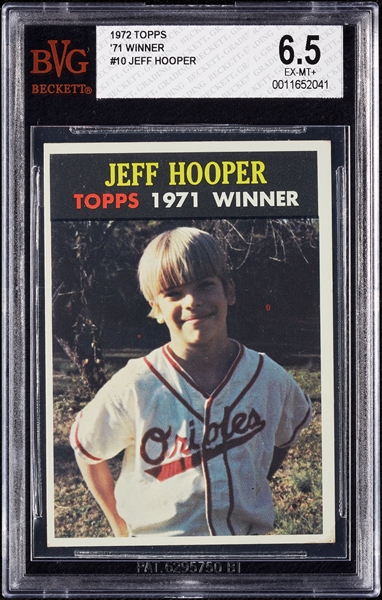 1972 Topps '71 Winner Jeff Hooper No. 10 BVG 6.5