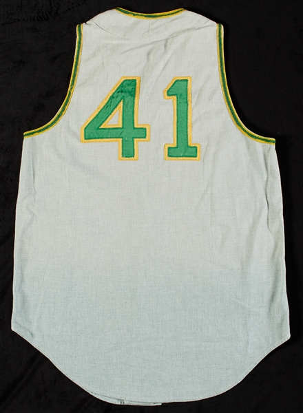 Al Vincent 1967 Game-Used Kansas City Athletics Green Vest Jersey
