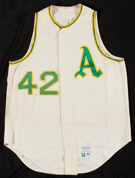 Cot Deal 1967 Game-Used Kansas City Athletics White Vest Jersey