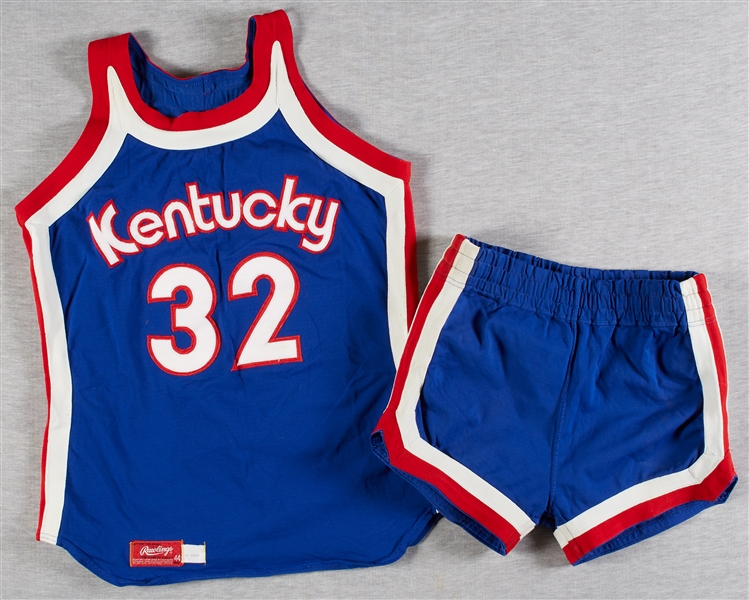 Jimmie Baker 1975-76 Game-Used Kentucky Colonels Complete Road Uniform (Jersey & Shorts)