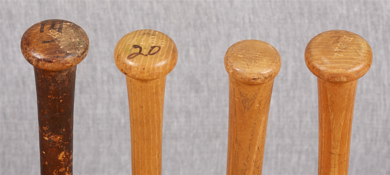 Early Houston Astros/Colt 45's Game-Used Bats Group with Spangler, Maye, Aspromonte, Runnels (4)