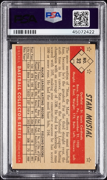 1953 Bowman Color Stan Musial No. 32 PSA 5