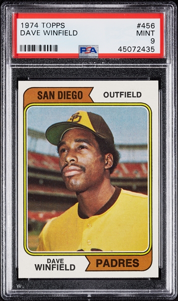1974 Topps Dave Winfield RC No. 456 PSA 9