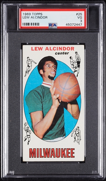 1969 Topps Lew Alcindor RC No. 25 PSA 3