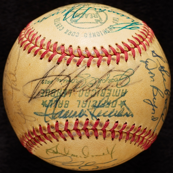 1971 American League All-Star Team-Signed OAL Baseball with Thurman Munson (27)