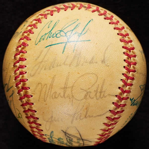 1971 American League All-Star Team-Signed OAL Baseball with Thurman Munson (27)