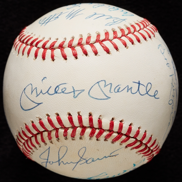 1953 New York Yankees World Champs Reunion Multi-Signed Baseball with Mantle, Martin (16)