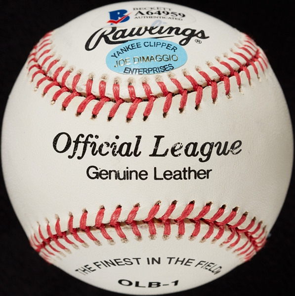Joe DiMaggio Single-Signed Baseball Inscribed Yankee Clipper (BAS)