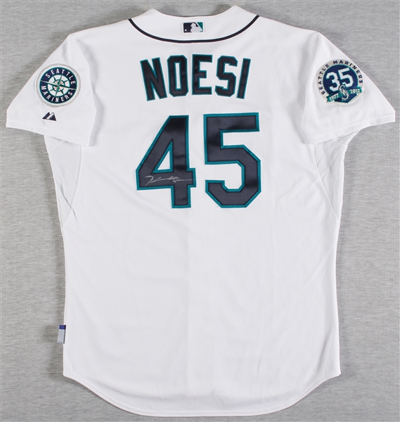 Seattle Mariners Game-Used Jersey Pair with Kotchman & Noesi (2)