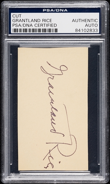 Grantland Rice (Famed Sports Writer) Cut Signature (PSA/DNA)